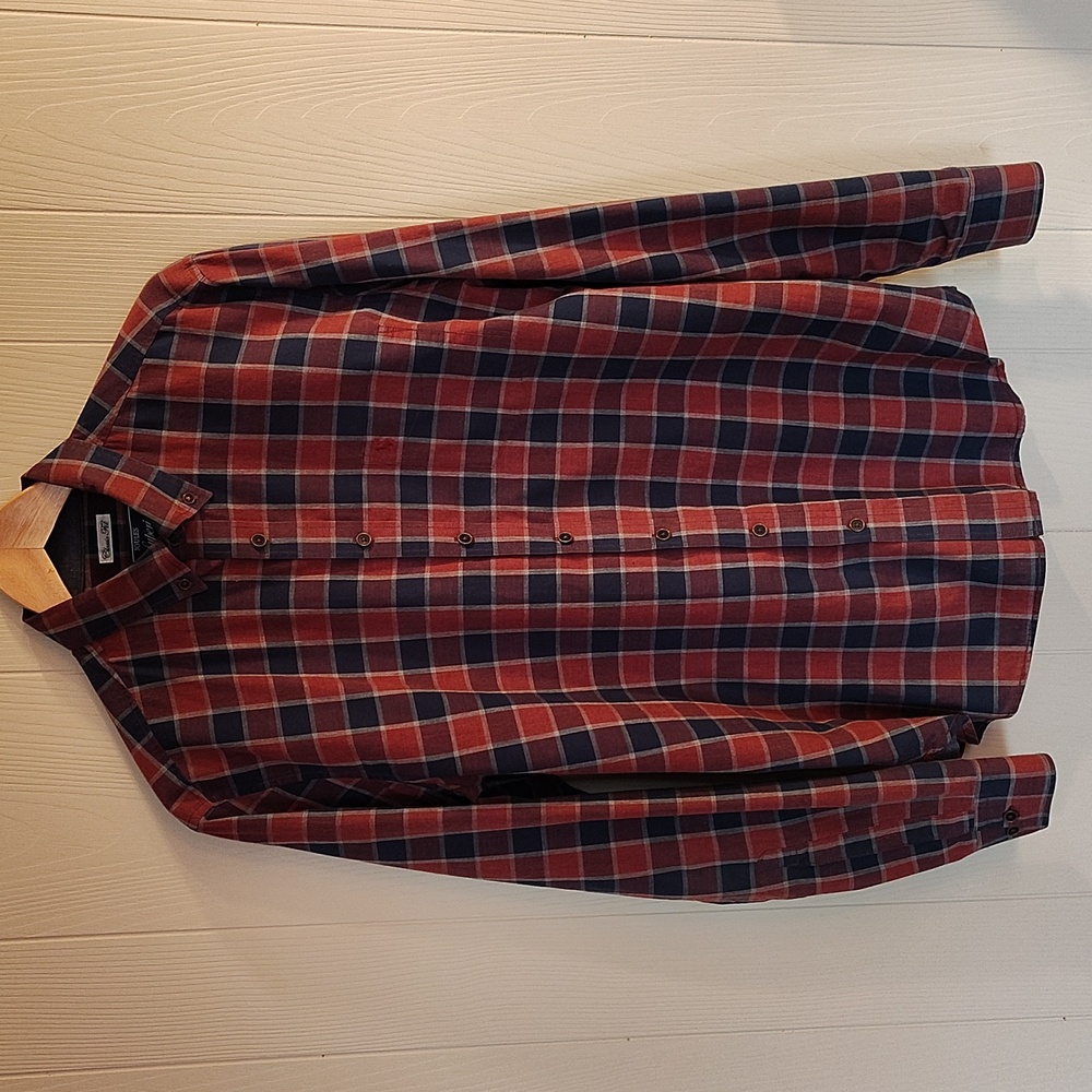 Joules Lanston Shirt Wine/Navy Plaid Sz M